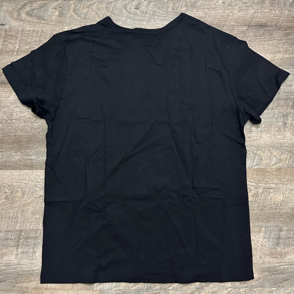 Women’s Short Sleeve Black & White Graphic Scoop Neck Statement T-Shirt- Size XL - Picture 3 of 4